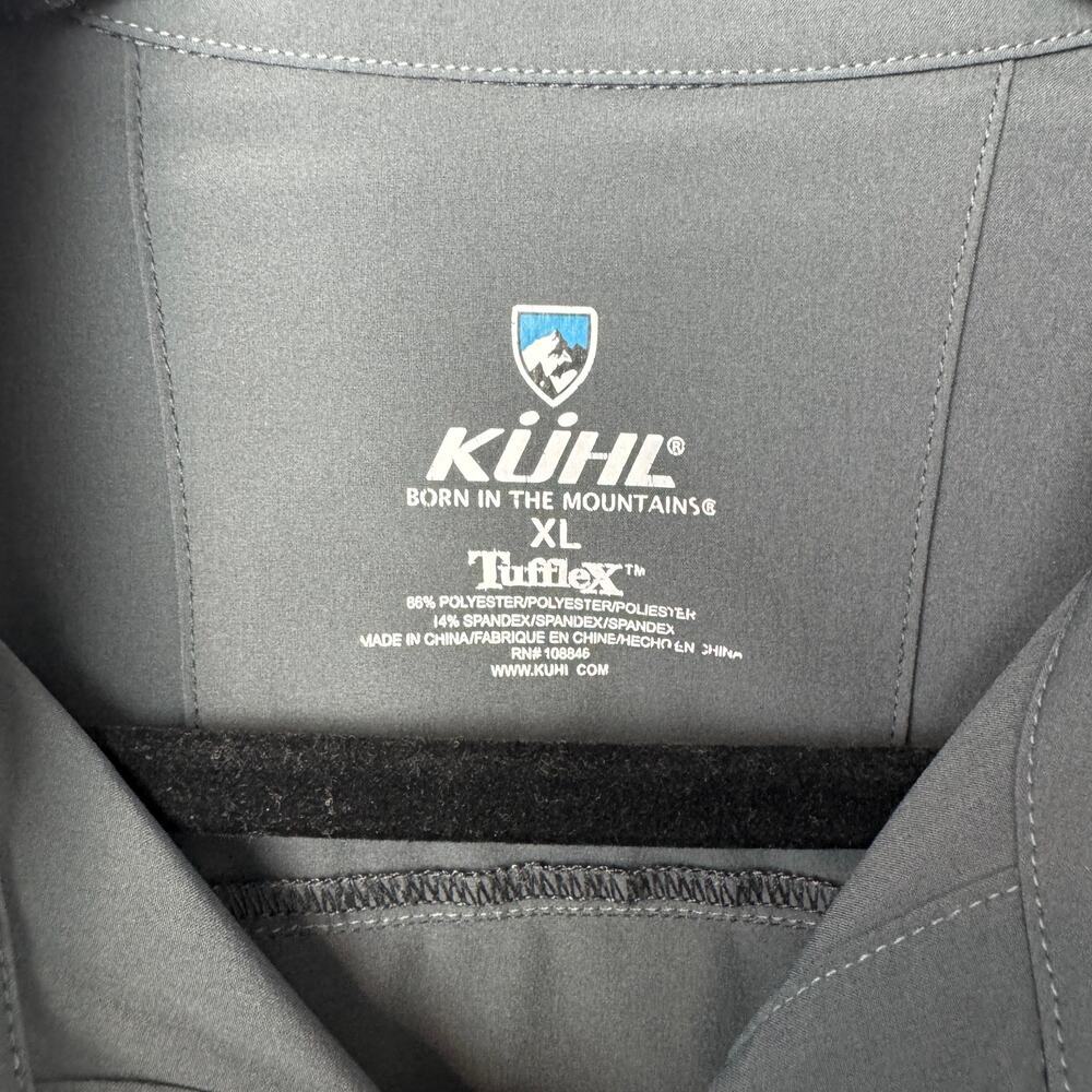 Kuhl Renegade Tufflex Men's Grey Short Sleeve Button Down Shirt XL - Picture 3 of 8